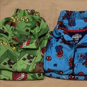 Marvel Superhero Kids Pajama Set - Green and Blue